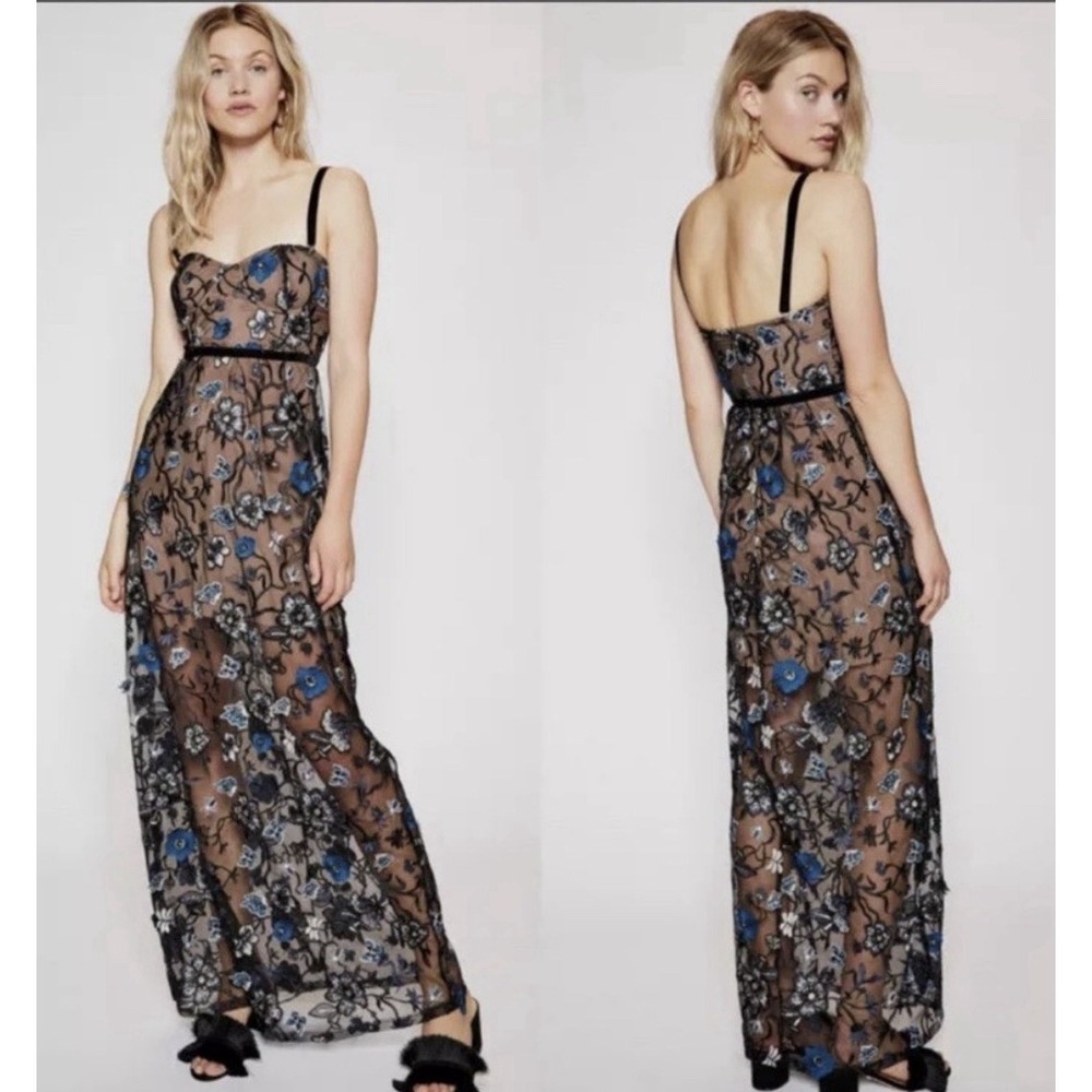 For Love and Lemons X Free People Beatrice Maxi Dress Size S Whimsy Floral